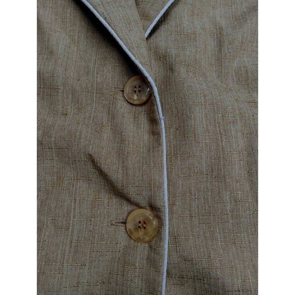 Audrey B Plus Size 22W Blazer 2 Bottons  Long Sleeve  Ribbed  White Pockets - Picture 3 of 13